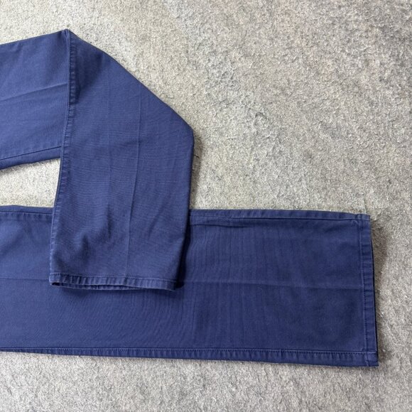 Peter Millar 5-Pocket Pants Men 34 x 33 Blue Canvas Stretch Tapered - Picture 2 of 16